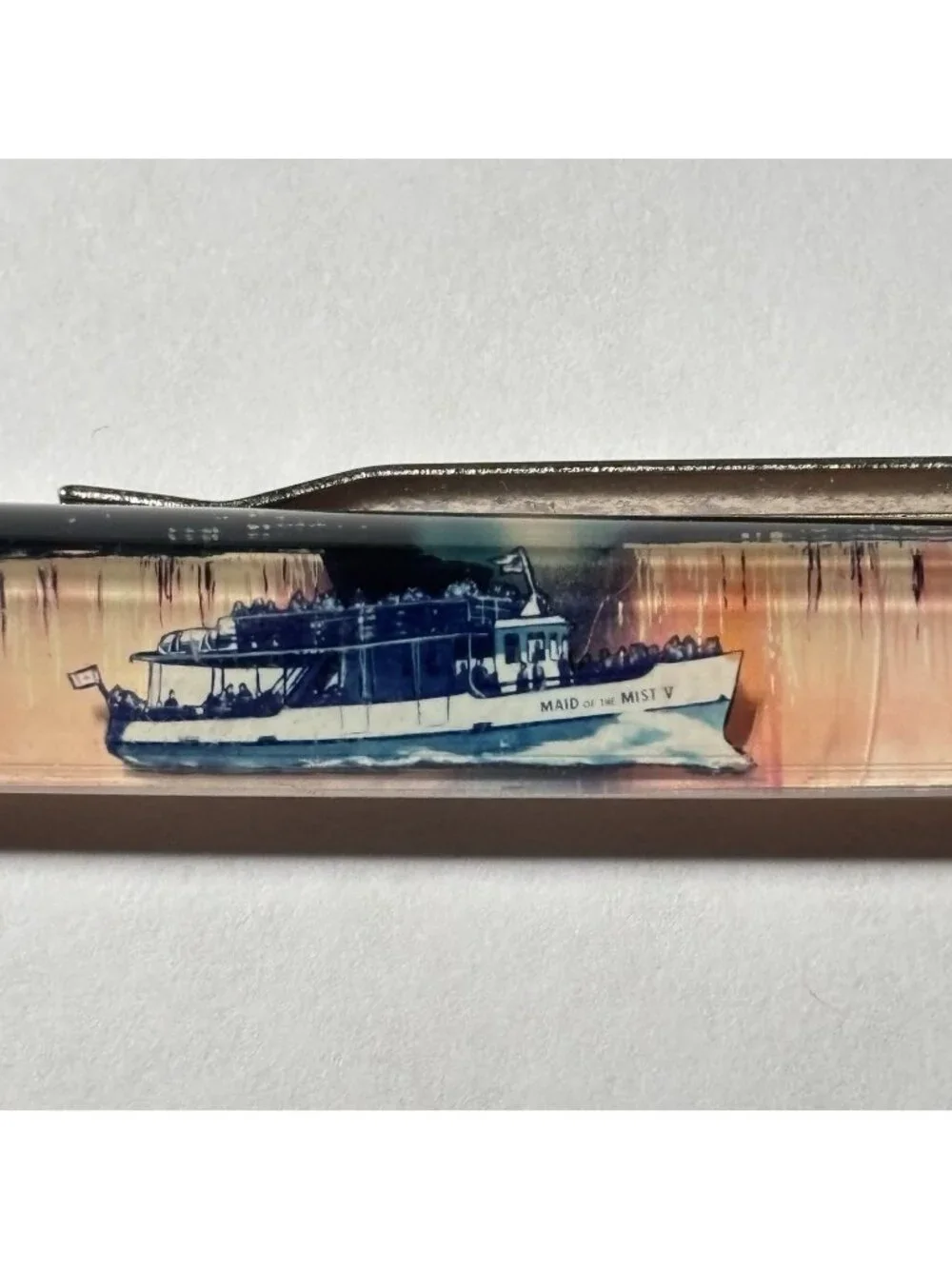Niagara Falls Canada Floaty Pen Maid of Mist Boat Moves by Pink Waterfalls Vtg